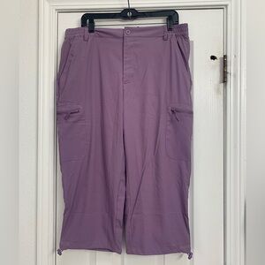 NWT Ladies Purple Cargo Pants XL